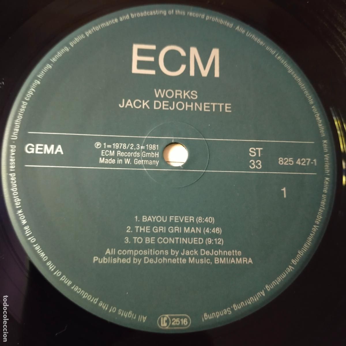 Discos de vinilo: JACK DEJOHNETTE- WORKS- GERMAN LP 1985- DISCO COMO NUEVO. - Foto 4