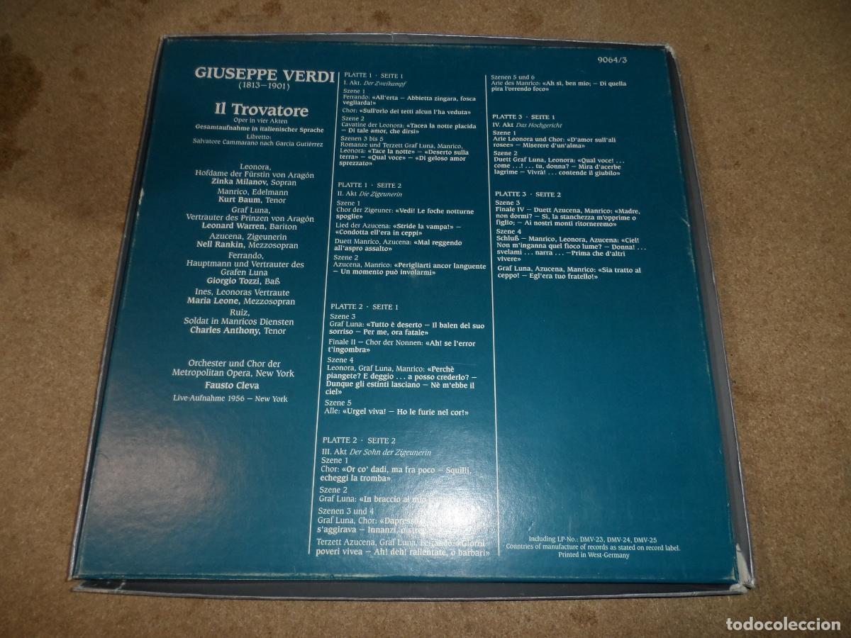 Discos de vinilo: VERDI - IL TROVATORE (3 LPS) - Foto 2