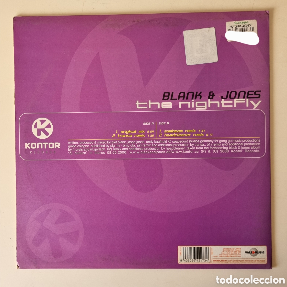 Discos de vinilo: Blank & Jones. The Nightfly. Maxi, 12&rdquo;. 2000 - Foto 2