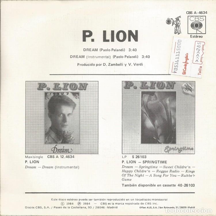 Discos de vinilo: P. LION &middot;&middot;&middot; Dream / Dream (Instrumental) - (Single) - Foto 2