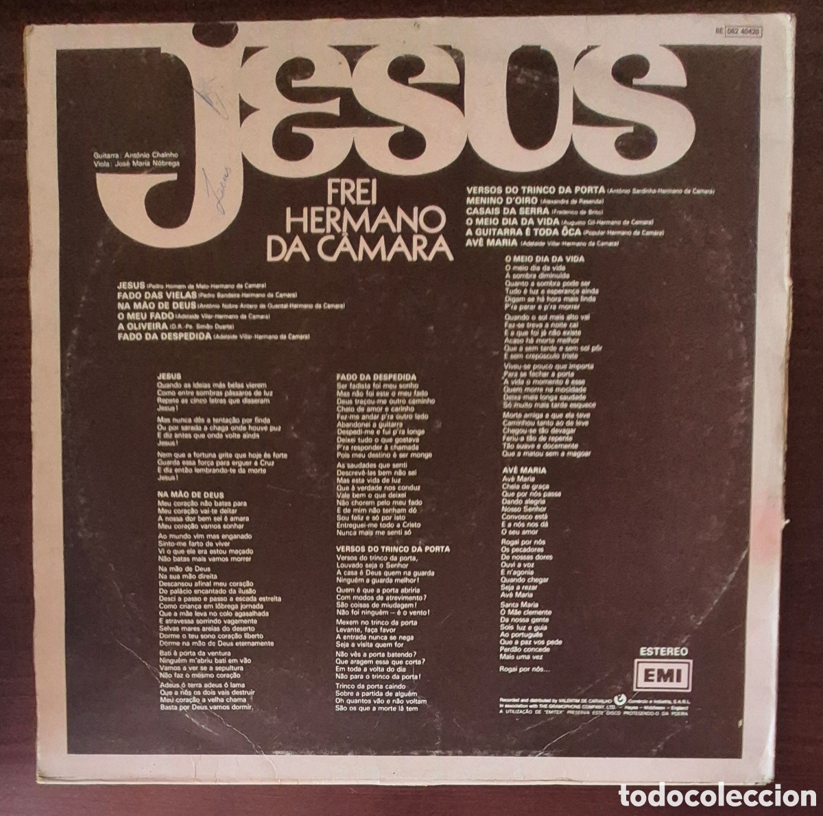 Discos de vinilo: LP - FREI HERMANO DA C&Acirc;MARA - JESUS - Foto 2