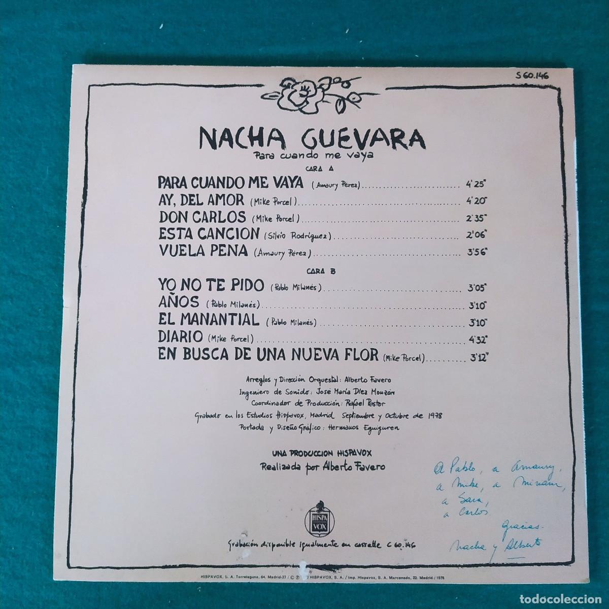 Discos de vinilo: Nacha Guevara &lrm;&ndash; Para Cuando Me Vaya - Foto 2