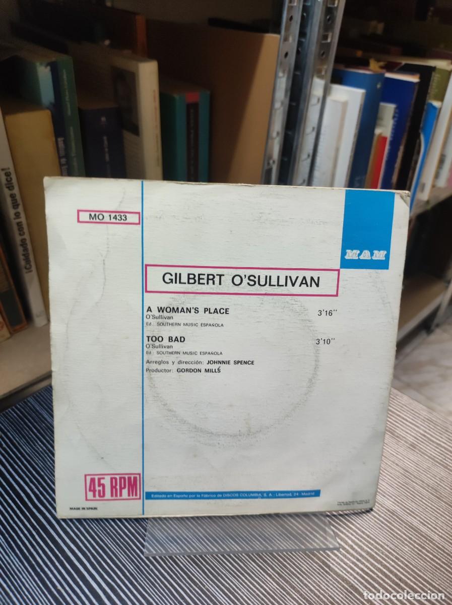 Discos de vinilo: Gilbert OSullivan &ndash; A Womans Place / Too Bad - Foto 2