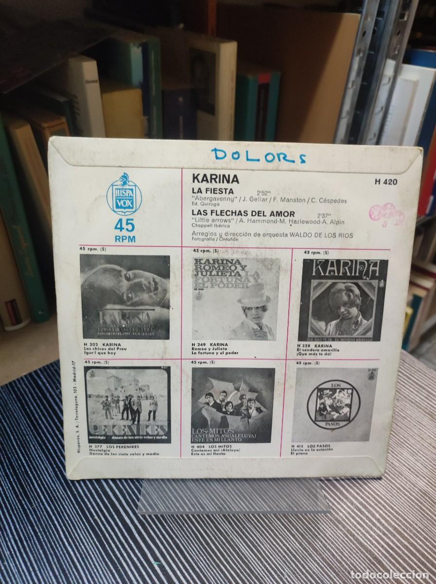 Discos de vinilo: Karina &ndash; La Fiesta / Las Flechas Del Amor - Foto 2