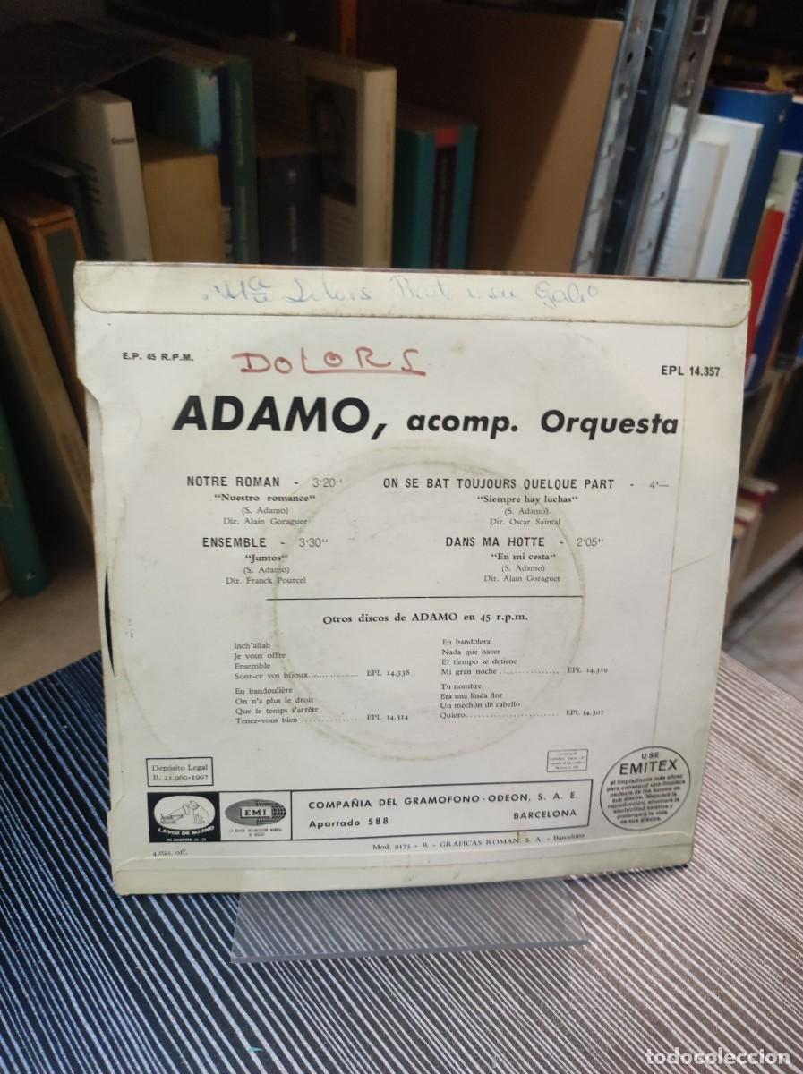 Discos de vinilo: ADAMO NOTRE ROMAN .-. - Foto 2