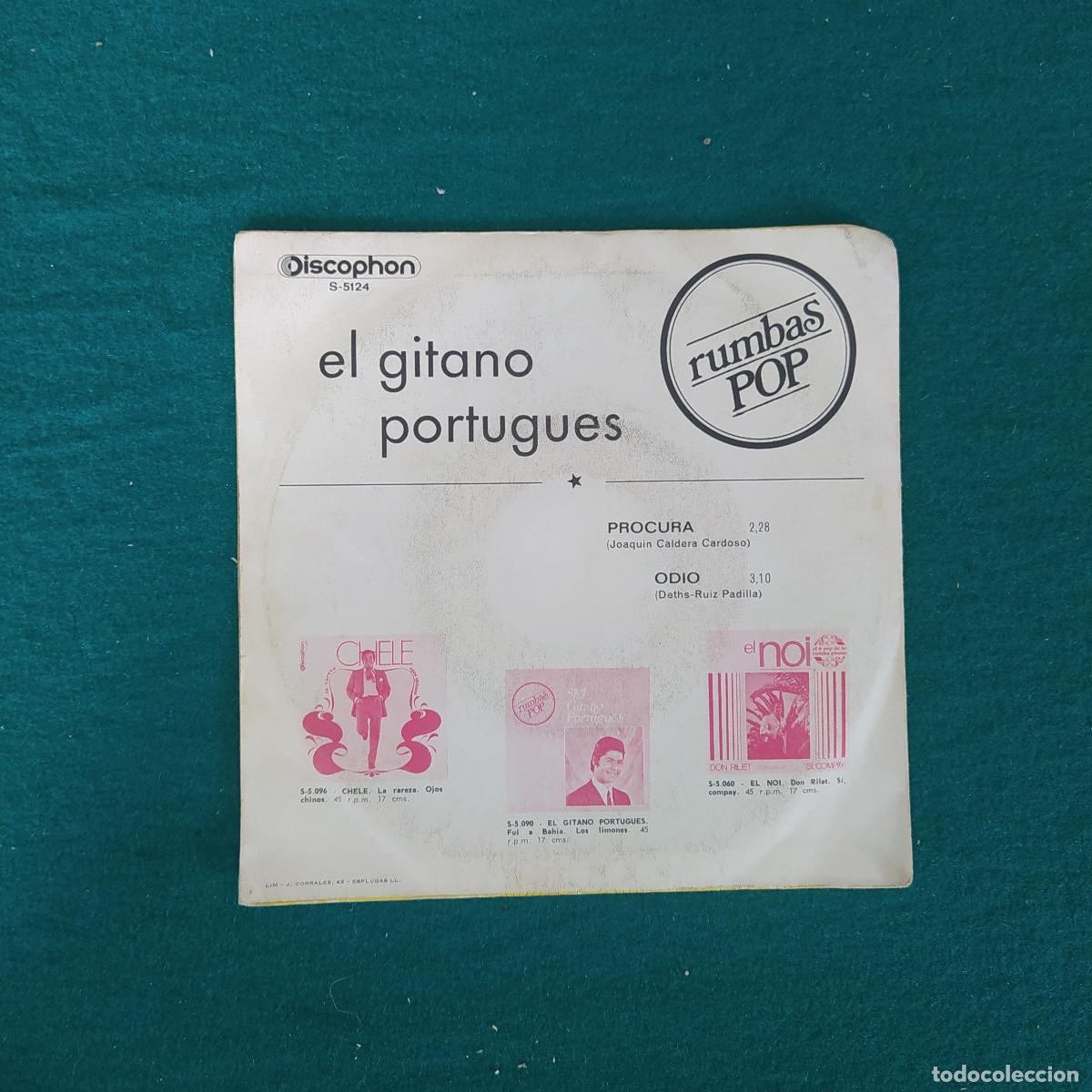 Discos de vinilo: El Gitano Portugu&eacute;s &ndash; Procura / Odio - Foto 2
