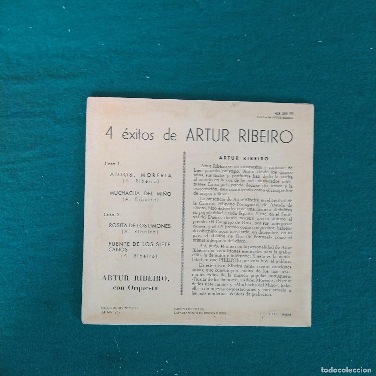 Discos de vinilo: Artur Ribeiro &ndash; 4 Exitos De Artur Ribeiro - Foto 2