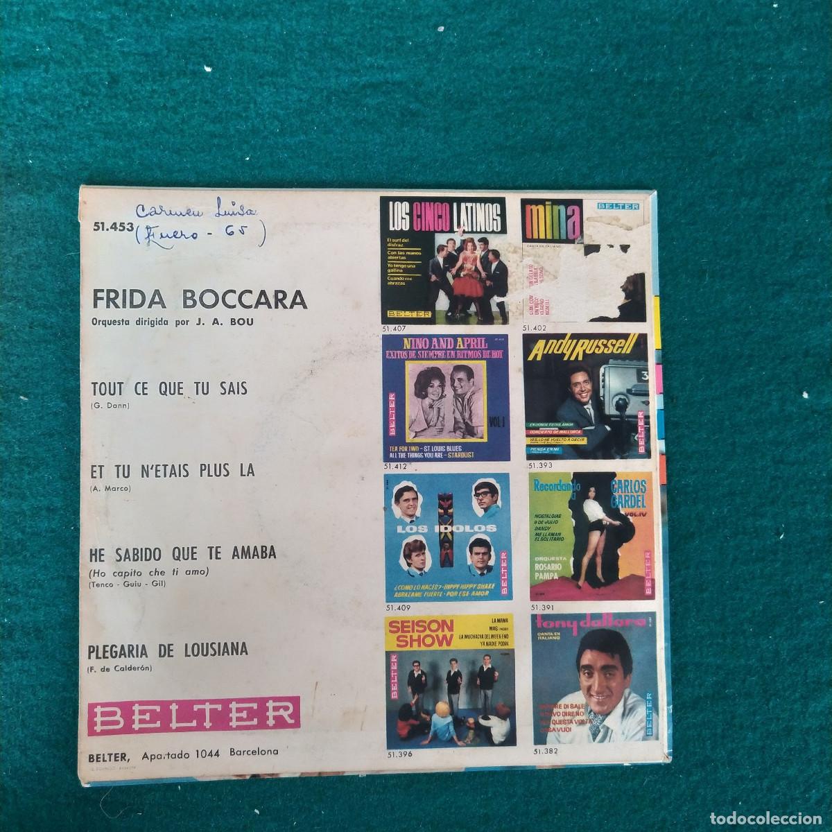 Discos de vinilo: Frida Boccara &ndash; Tout Ce Que Tu Sais - Foto 2