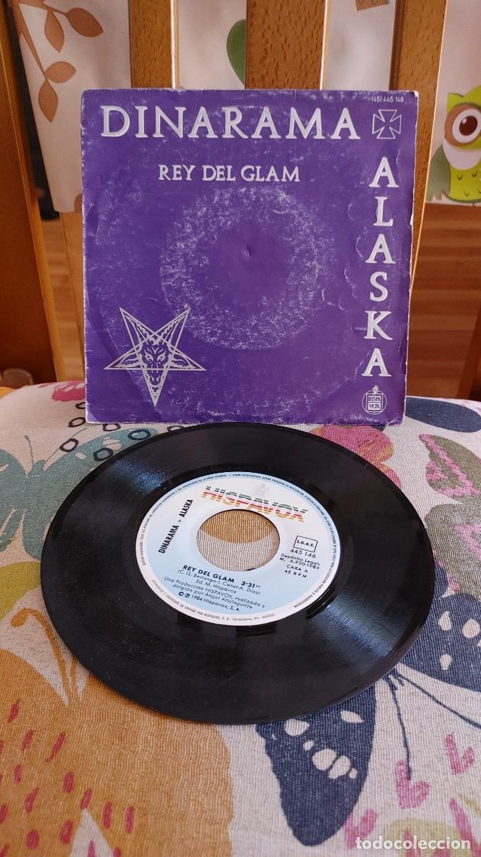 Discos de vinilo: DINARAMA + ALASKA-SINGLE REY DEL GLAM - Foto 1