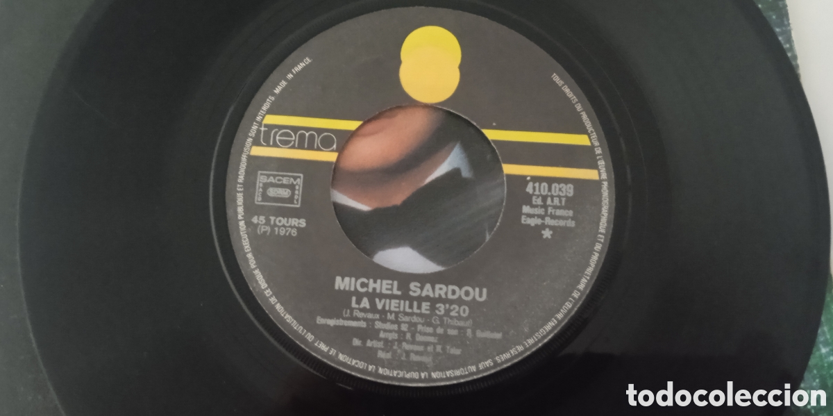 Discos de vinilo: MICHEL SARDOU - La Vieille (1976) single - Foto 3