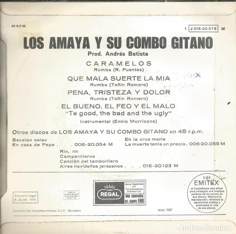 Discos de vinilo: LOS AMAYA Y SU COMBO GITANO &middot;&middot;&middot; Caramelos (+3) - EP - Foto 2