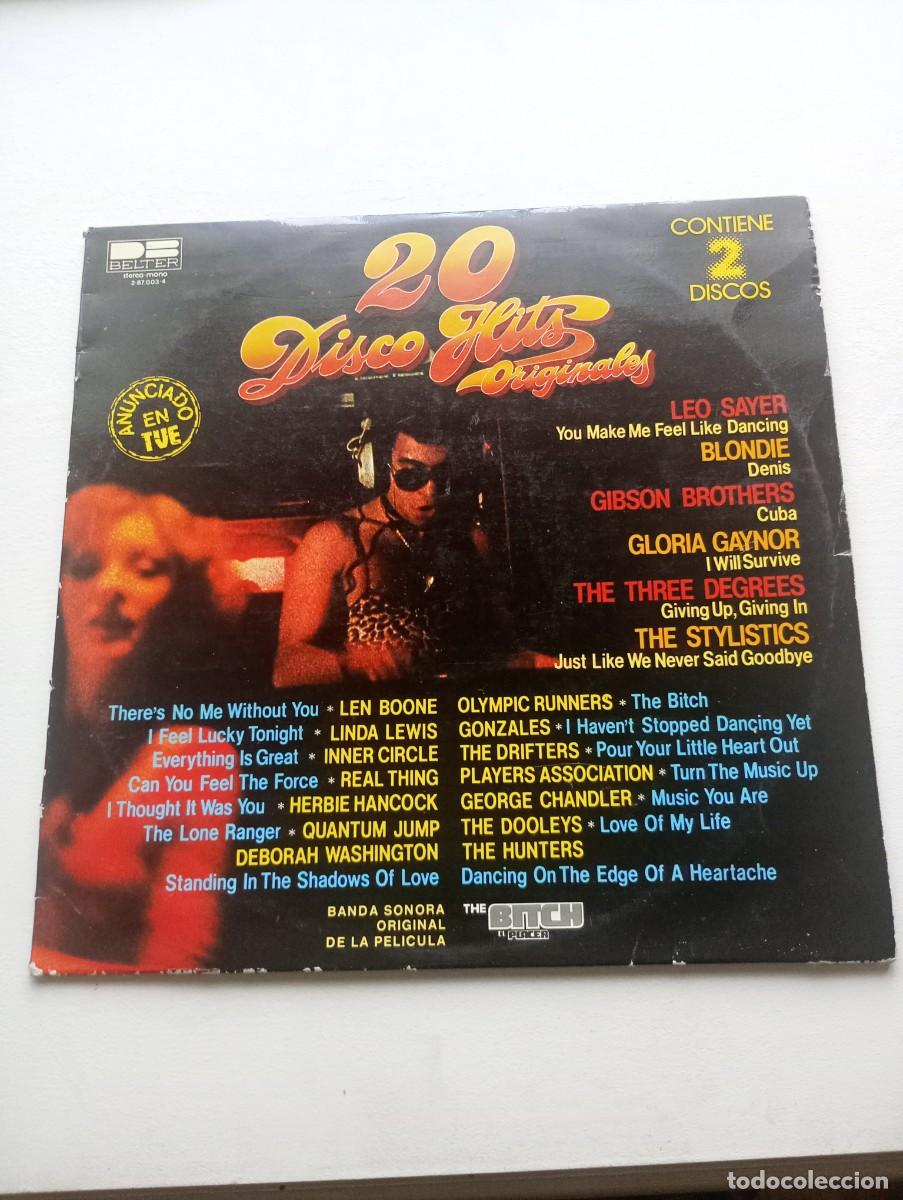 Discos de vinilo: 20 disco hits originales. Doble LP vinilo - Foto 1