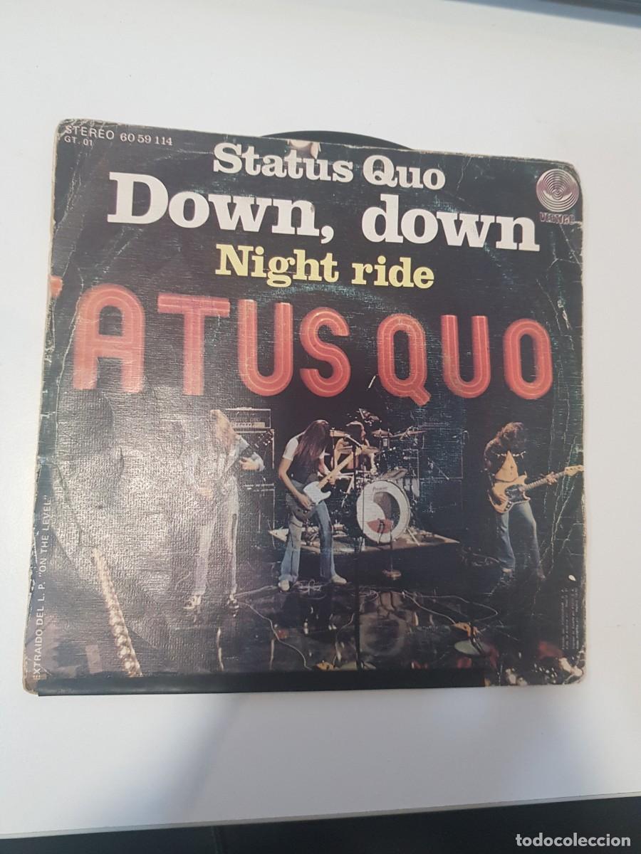 Discos de vinilo: Vinilo Single Status Quo Down, Down Night Ride - Foto 1