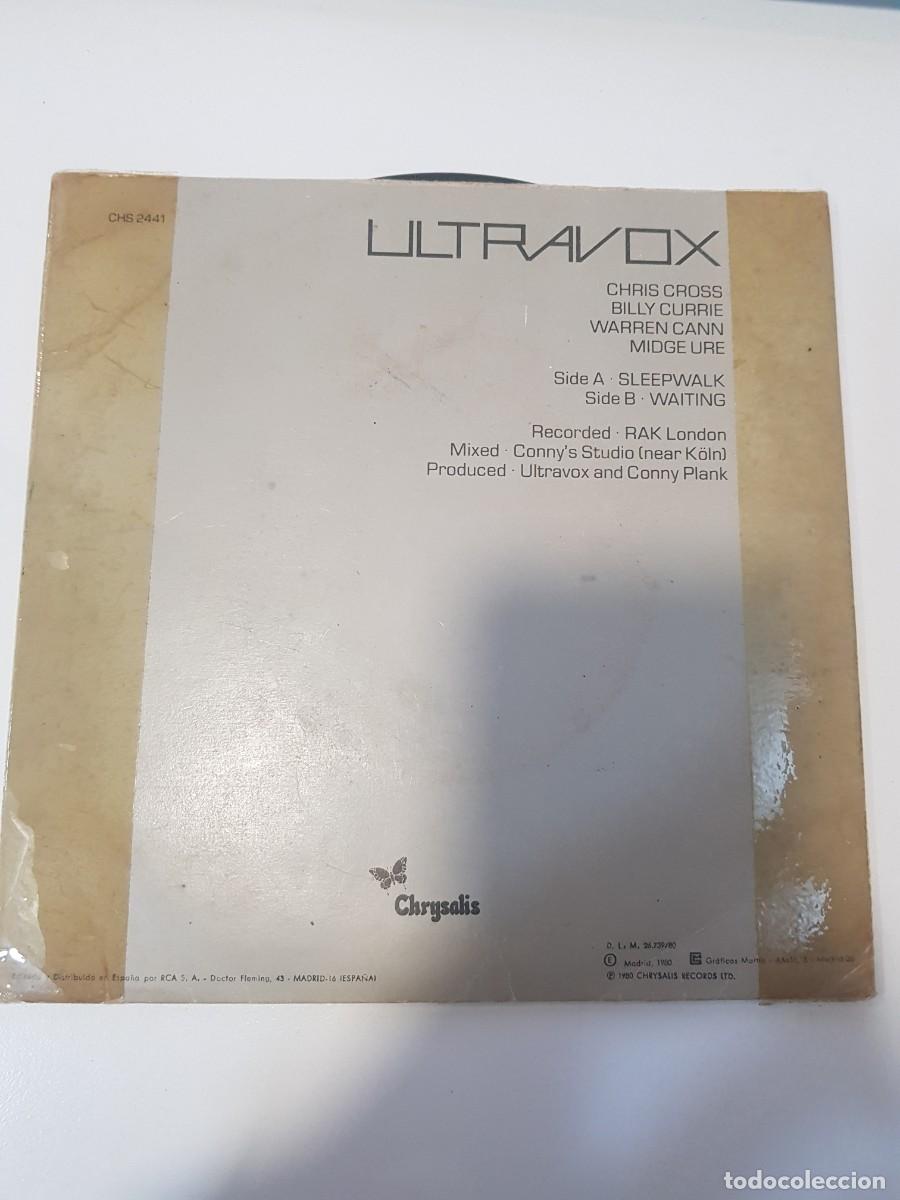 Discos de vinilo: Vinilo Single Ultravox Sleepwalk - Foto 2