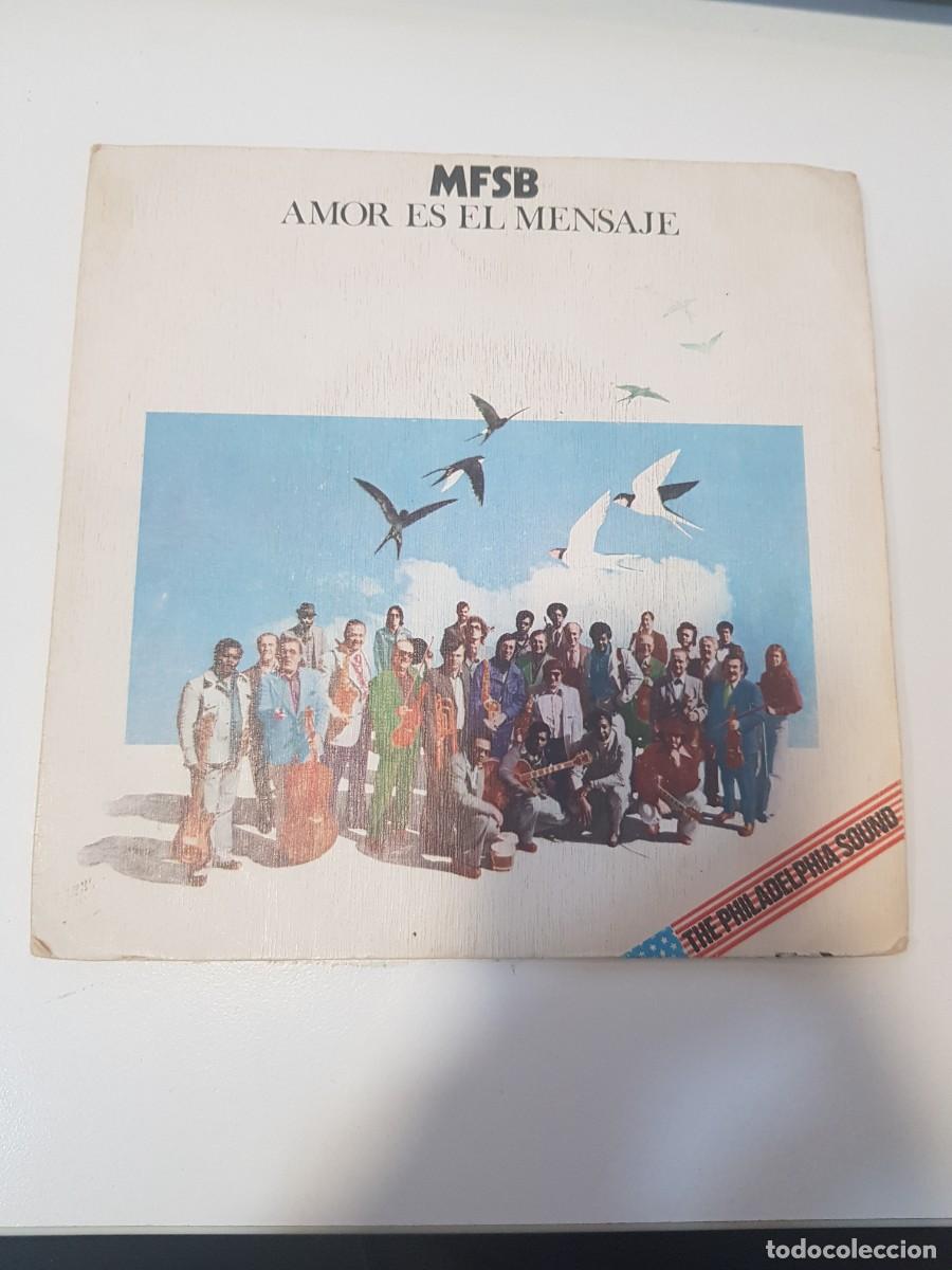 Discos de vinilo: Vinilo Single MFSB AMOR ES EL MENSAJE - Foto 1