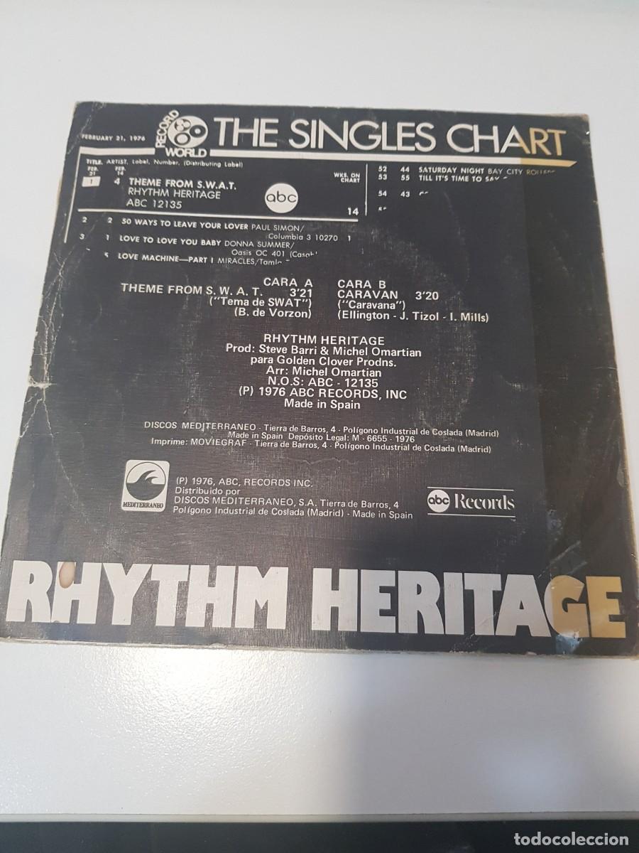 Discos de vinilo: Vinilo Single RHYTHM HERITAGE THEME FROM S.W.A.T. - Foto 2