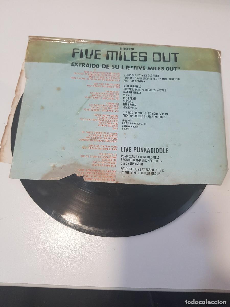 Discos de vinilo: Vinilo Single FIVE MILES OUT MIKE OLDFIELD - Foto 2