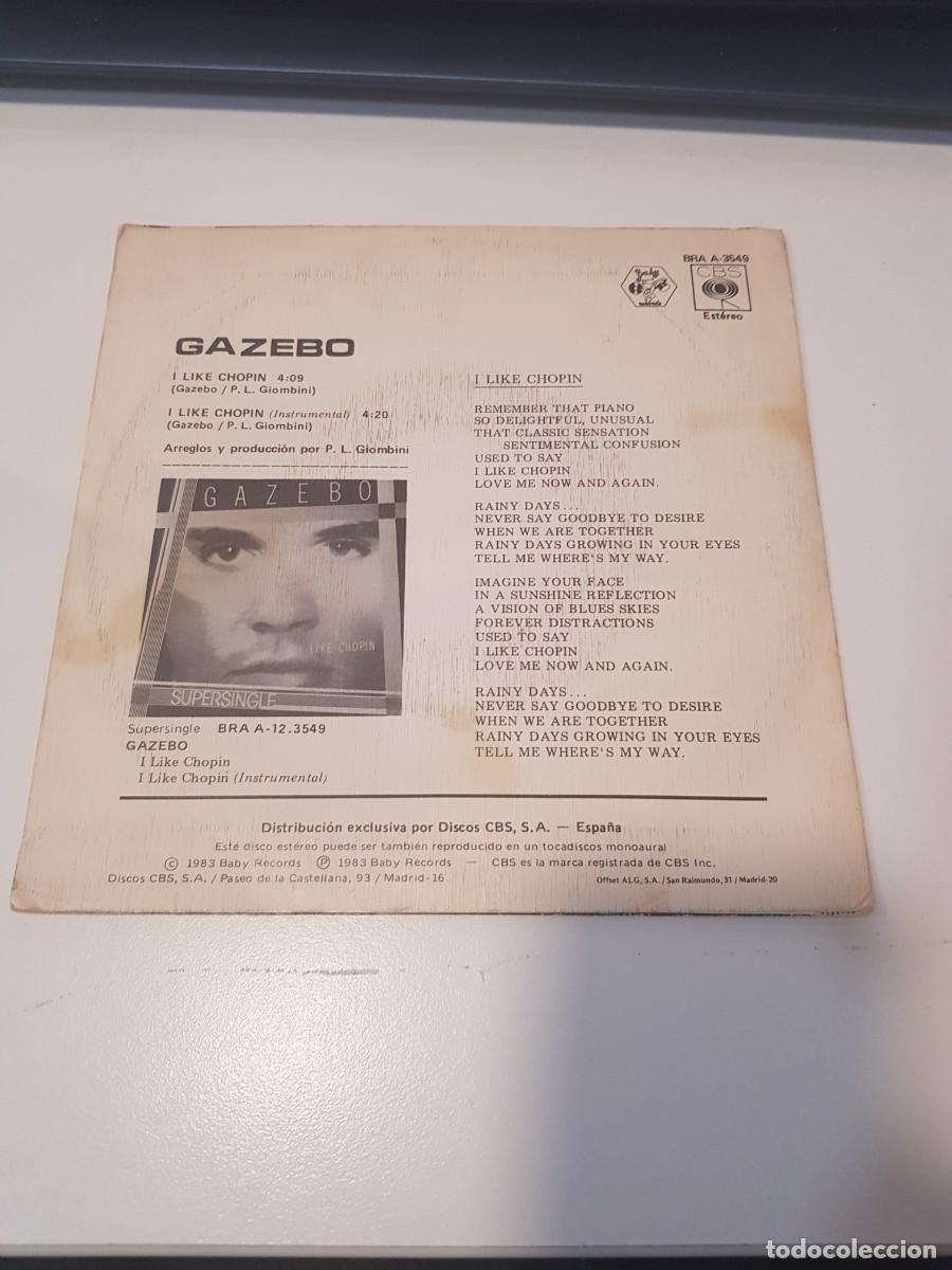 Discos de vinilo: Vinilo Single GAZEBO I LIKE CHOPIN - Foto 2