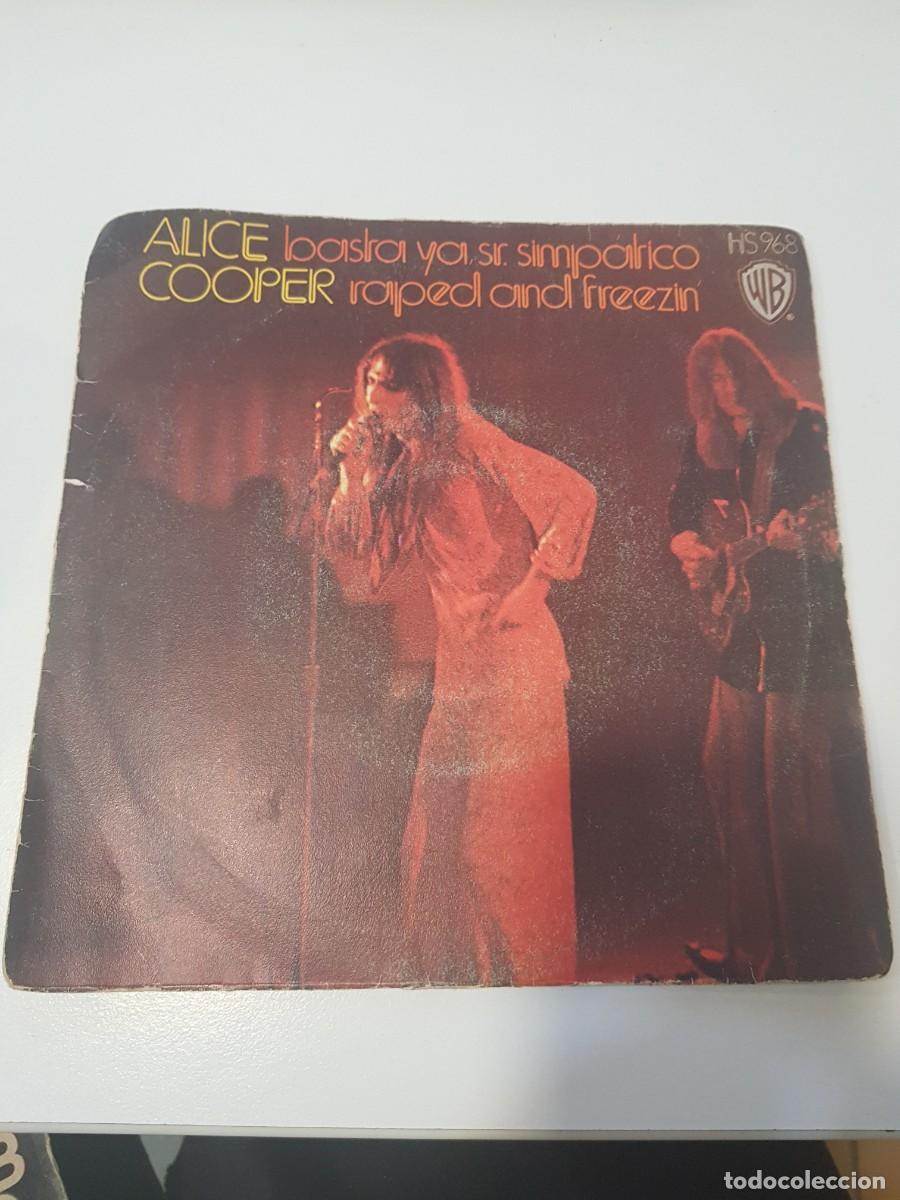 Discos de vinilo: Vinilo Single ALICE COOPER BASTA YA SR. SIMPATICO - Foto 1