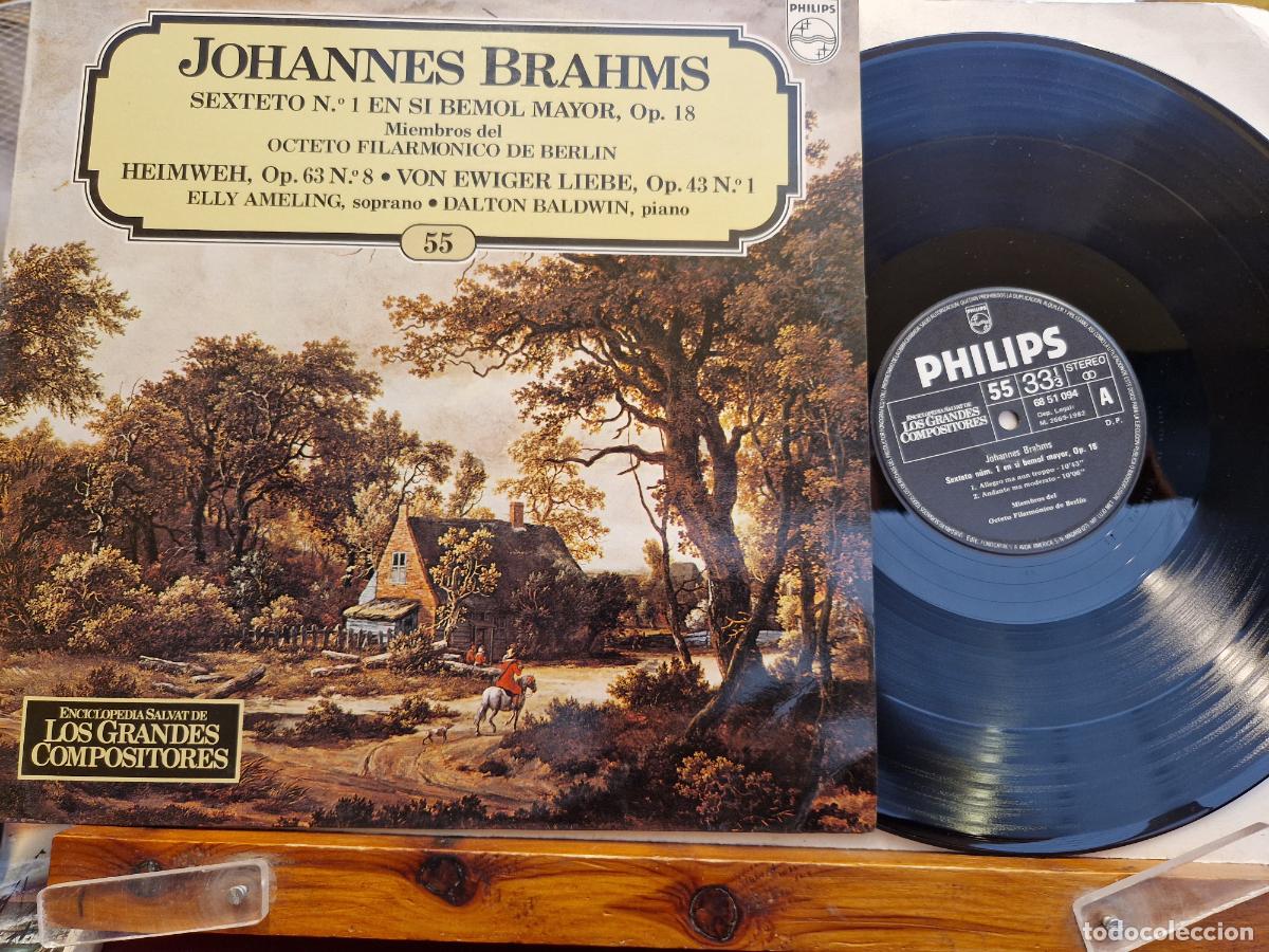 Discos de vinilo: SINGLE. JOHANNES BRAHMS. SEXTETO N1. EN SI BEMOL MAYOR. - Foto 1