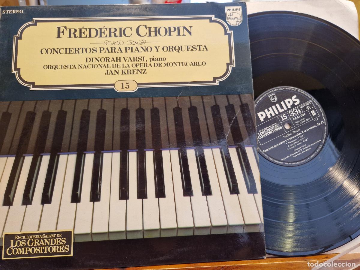 Discos de vinilo: SINGLE. FREDERIC CHOPIN. CONCIERTOS PARA PIANO Y ORQUESTA. - Foto 1