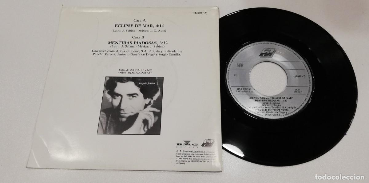 Discos de vinilo: SCO97-Joaqu&iacute;n Sabina - Eclipse De Mar (7&rdquo;, Single) - Foto 2