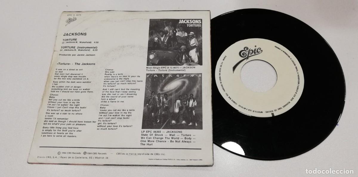 Discos de vinilo: SCO97-Jacksons - Torture (7&rdquo;, S/Sided, Promo) - Foto 2