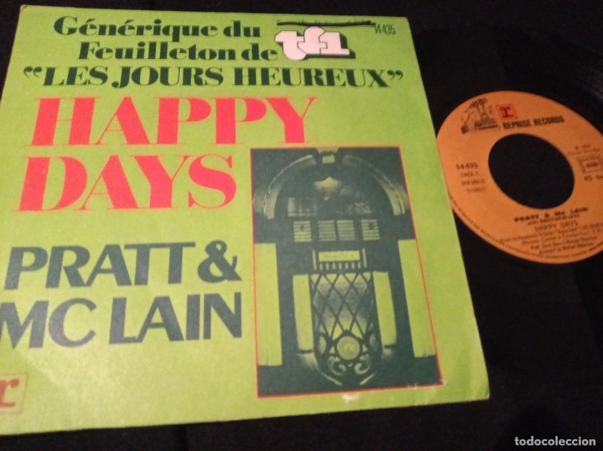 Discos de vinilo: HAPPY DAYS - TEMA CENTRAL DE LA SERIE DE TV - SINGLE. - Foto 1