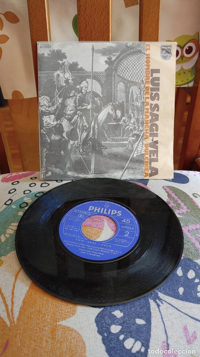 Discos de vinilo: LUIS SAGI VELA-SINGLE EL HOMBRE DE LA MANCHA - Foto 1