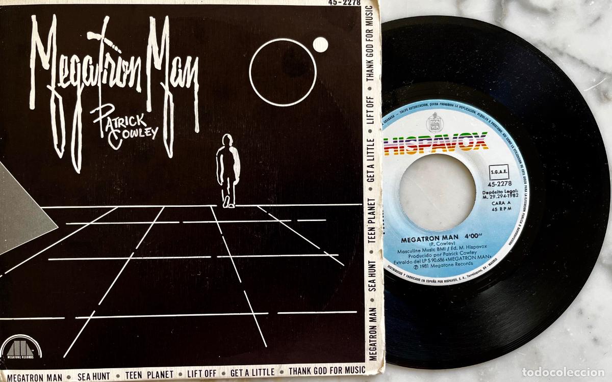 Discos de vinilo: PATRICK COWLEY. MEGATRON MAN. SINGLE ORIGINAL ESPA&Ntilde;A 1982 - Foto 1