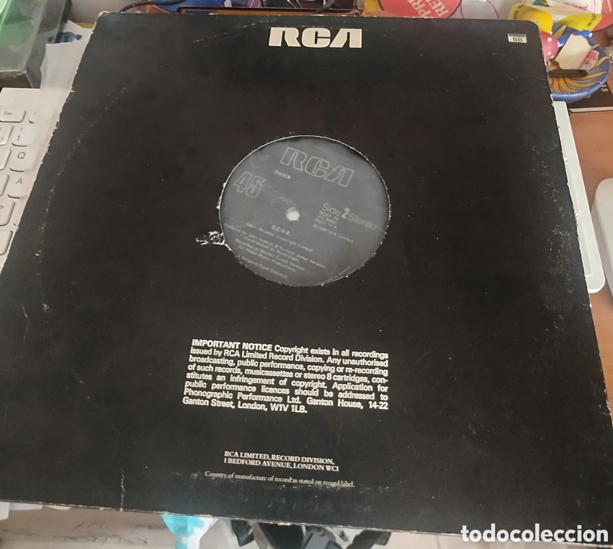 Discos de vinilo: Shock &nbsp;&ndash;&nbsp;Angel Face / R.E.R.B - Foto 3
