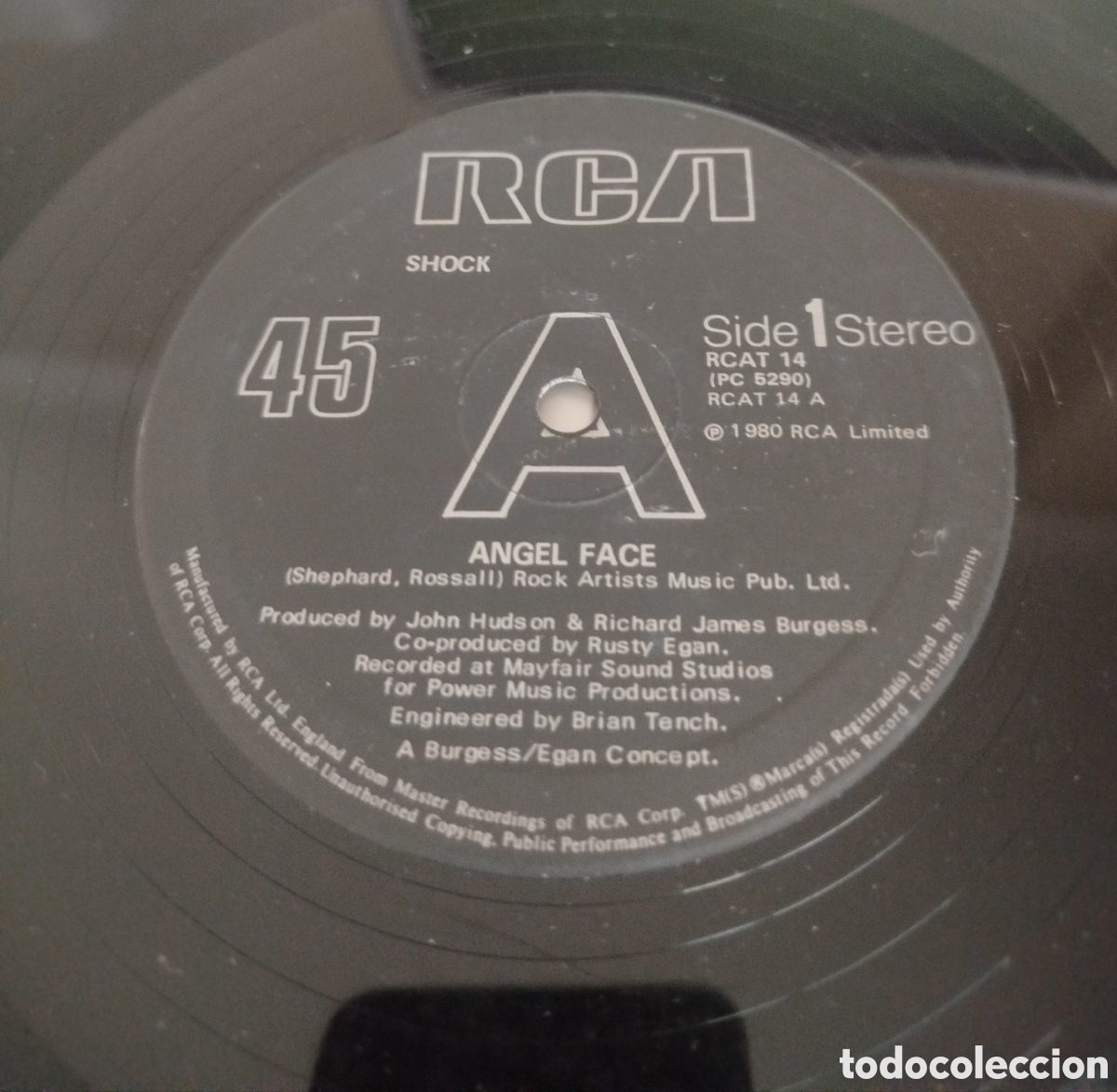 Discos de vinilo: Shock &nbsp;&ndash;&nbsp;Angel Face / R.E.R.B - Foto 1