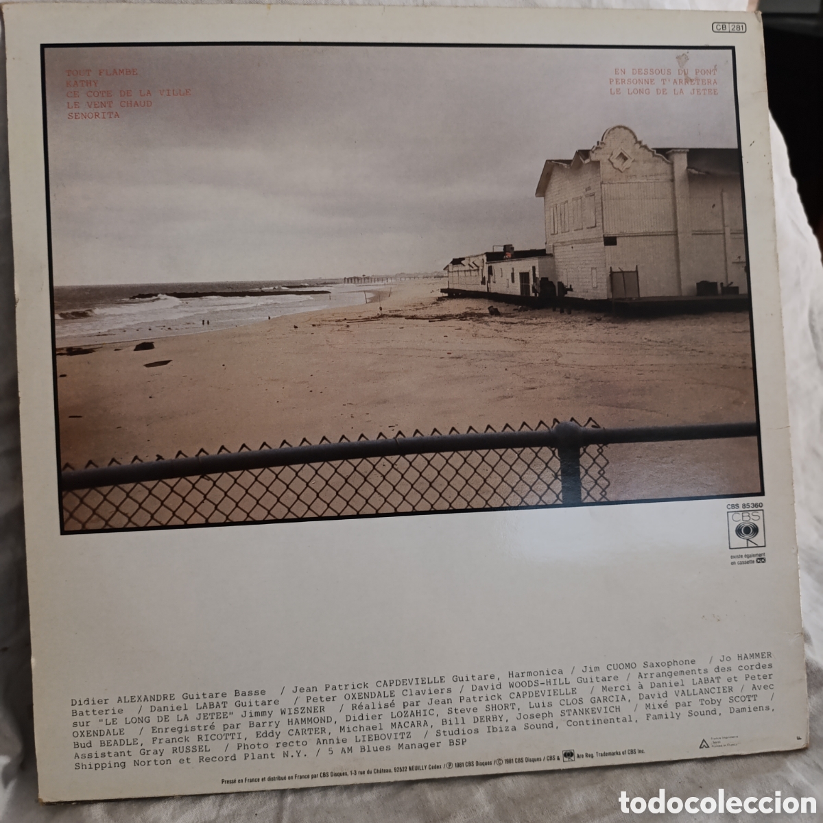 Discos de vinilo: de Jean-Patrick Capdevielle,Le Long de la Jet&eacute;e&rdquo; , lanzado en 1981.&nbsp; - Foto 2