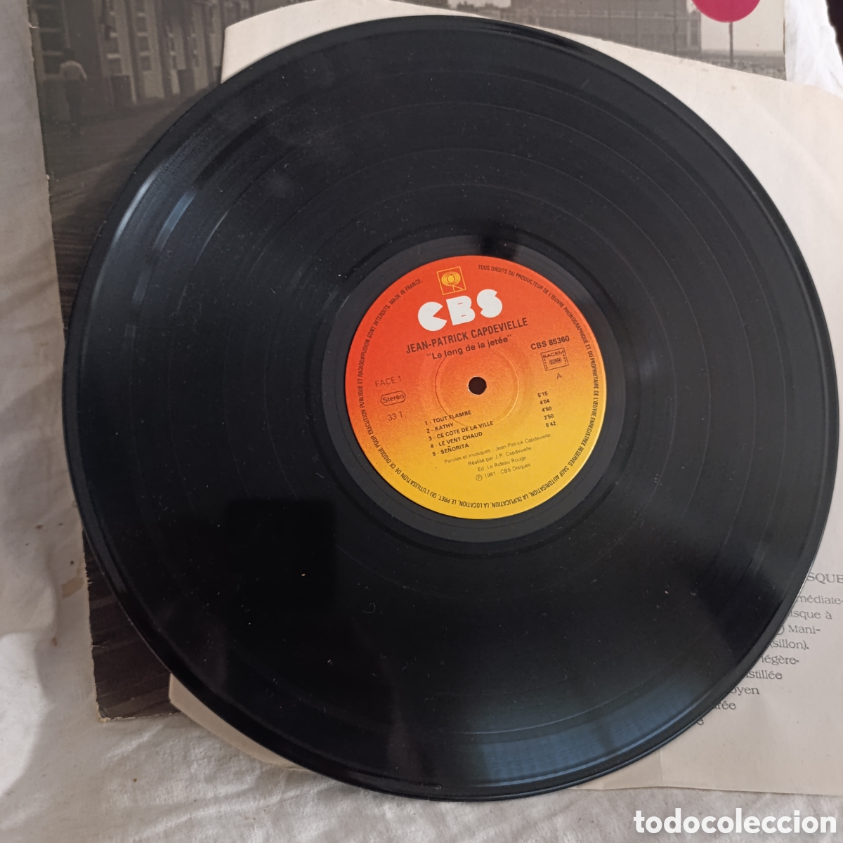 Discos de vinilo: de Jean-Patrick Capdevielle,Le Long de la Jet&eacute;e&rdquo; , lanzado en 1981.&nbsp; - Foto 3