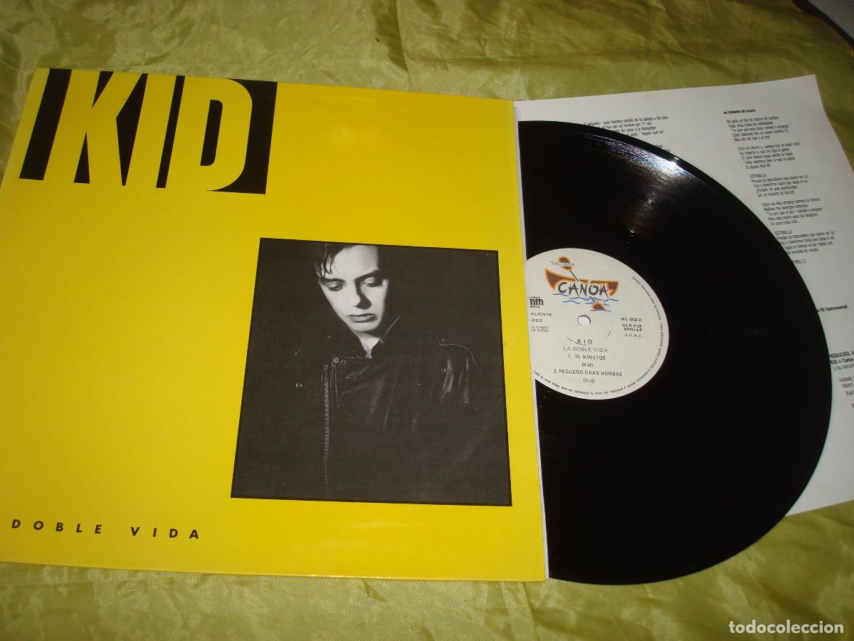 Discos de vinilo: KID. LA DOBLE VIDA. MAXI-SINGLE. CANOA RECORDS, 1990. CON INSERT. IMPECABLE(#) - Foto 1