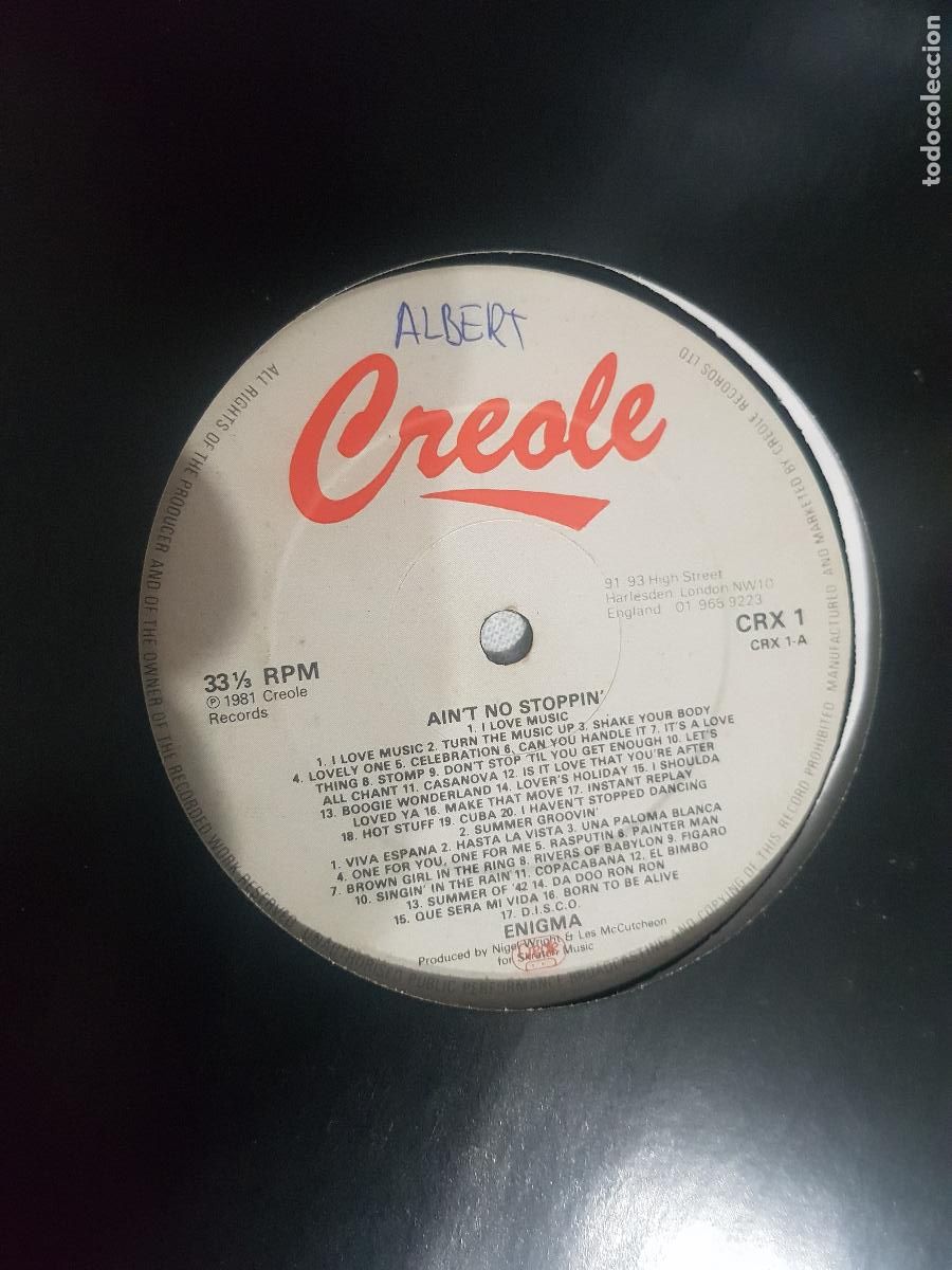 Discos de vinilo: AINT NO STOPPIN 1981 ENIGMA - Foto 1