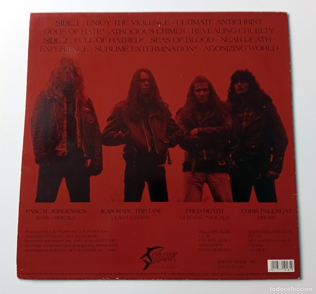 Discos de vinilo: LP MASSACRA - ENJOY THE VIOLENCE - Foto 2