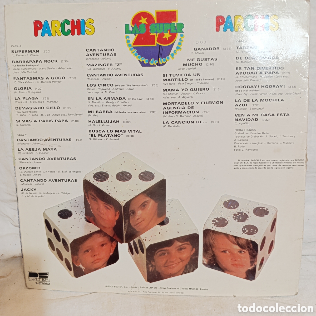 Discos de vinilo: Parchis Las 25 super canciones de los peques Doble LP - Foto 2