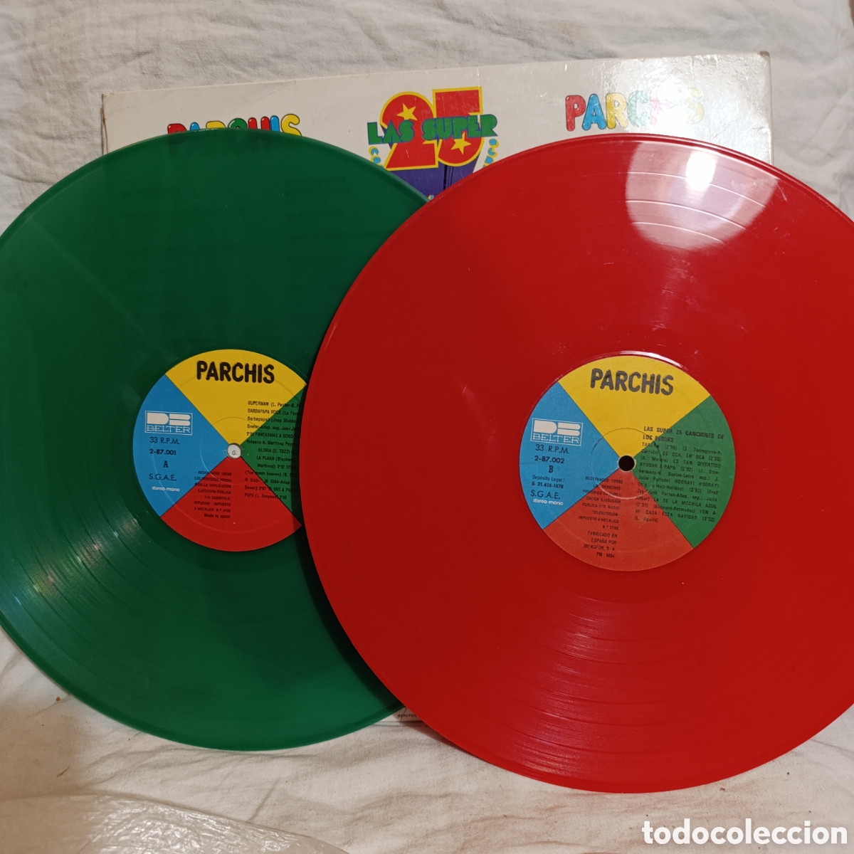 Discos de vinilo: Parchis Las 25 super canciones de los peques Doble LP - Foto 3