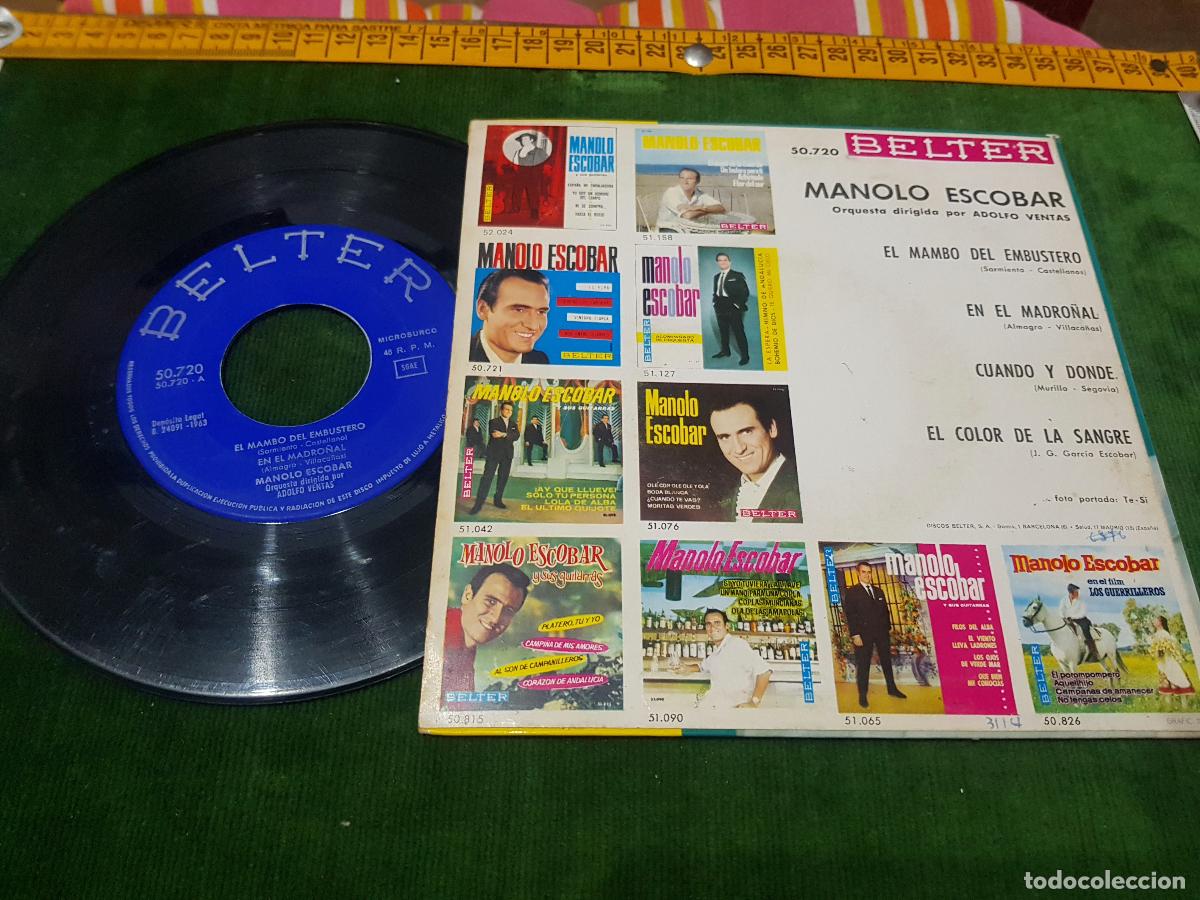 Discos de vinilo: MANOLO ESCOBAR-BELTER - Foto 2
