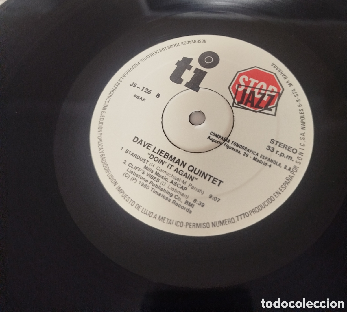 Discos de vinilo: David Iiebman Quintet - Doin It again - Foto 3