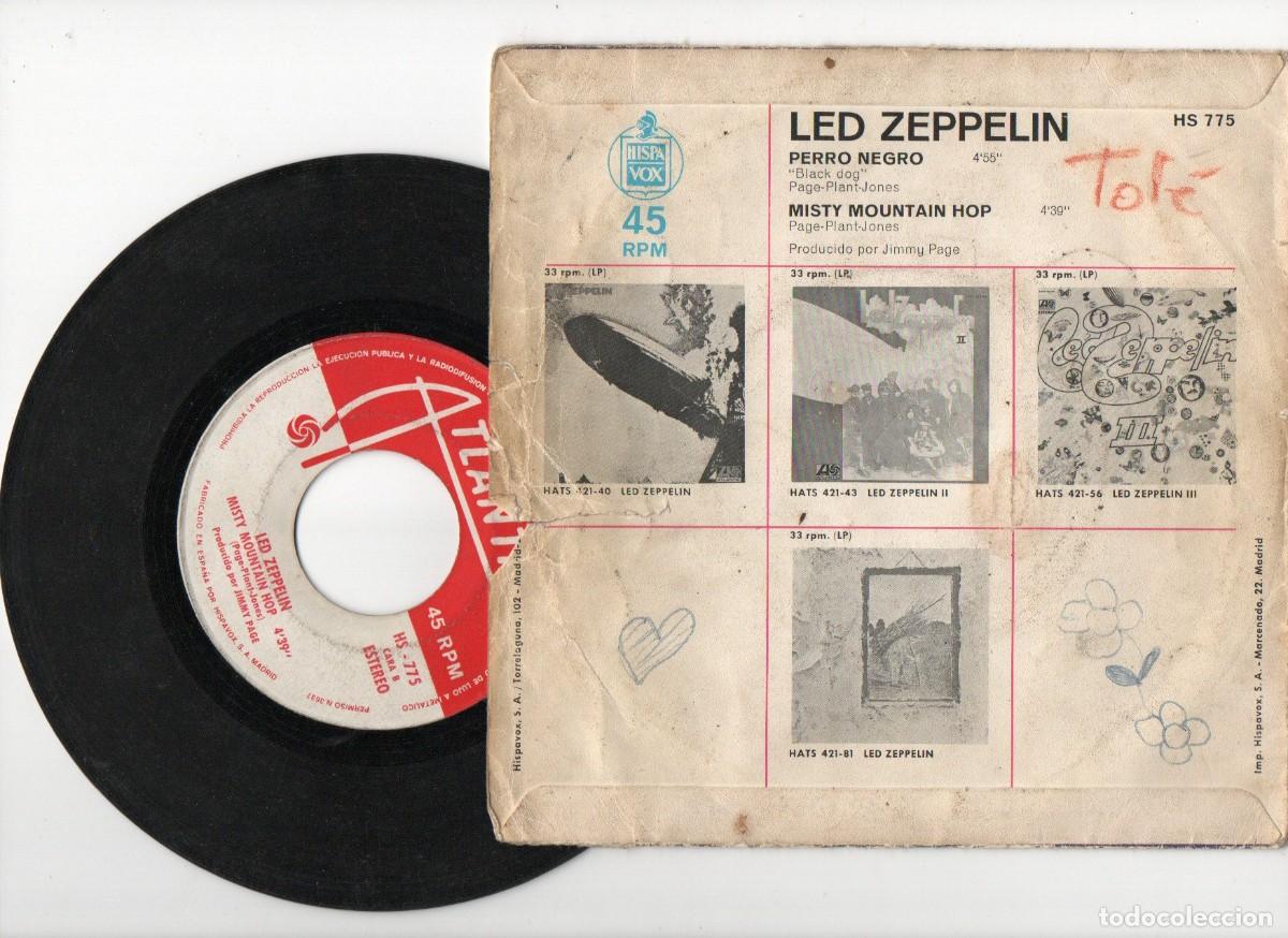 Discos de vinilo: SINGLE, LED ZEPPELIN - PERRO NEGRO. HS 775, ATLANTIC - HISPAVOX - Foto 2