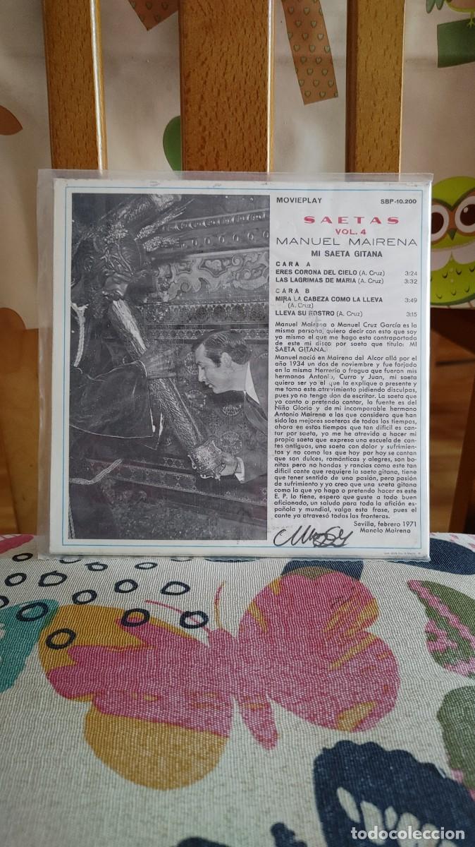 Discos de vinilo: MANUEL MAIRENA-EP SAETAS-NUEVO - Foto 2
