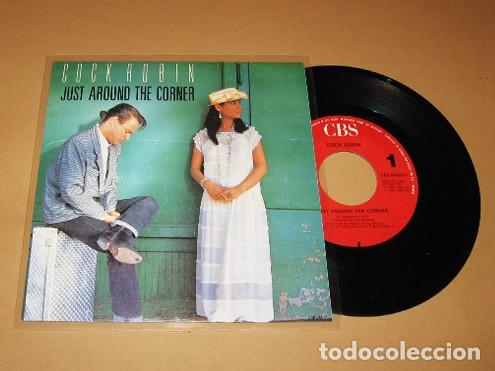 Discos de vinilo: COCK ROBIN - JUST AROUND THE CORNER - SINGLE - 1987 - Foto 1