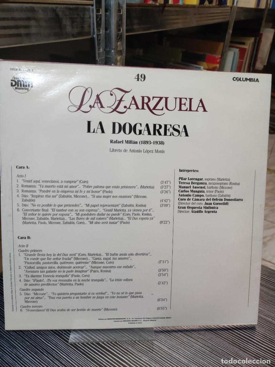 Discos de vinilo: LA ZARZUELA LA DOGARESA - Foto 2