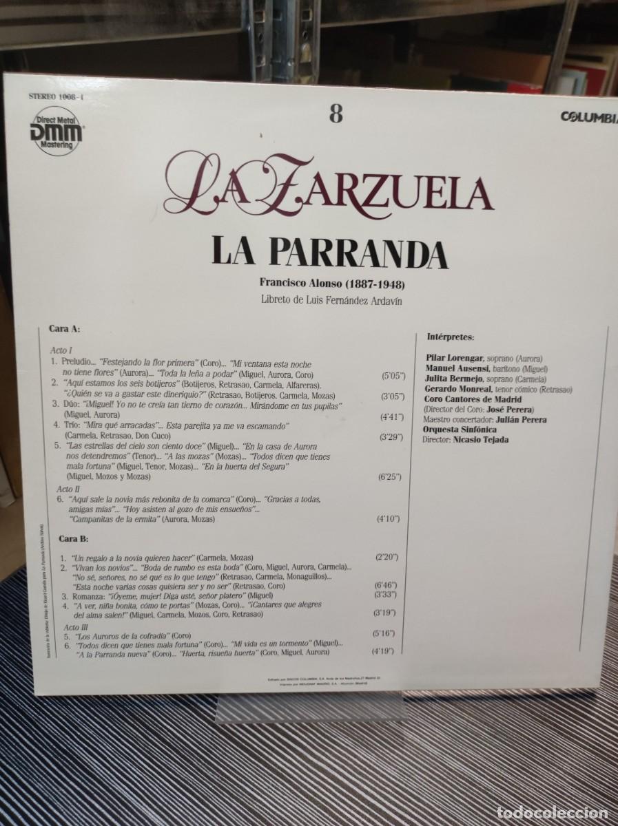 Discos de vinilo: LA PARRANDA LA ZARZUELA - Foto 2