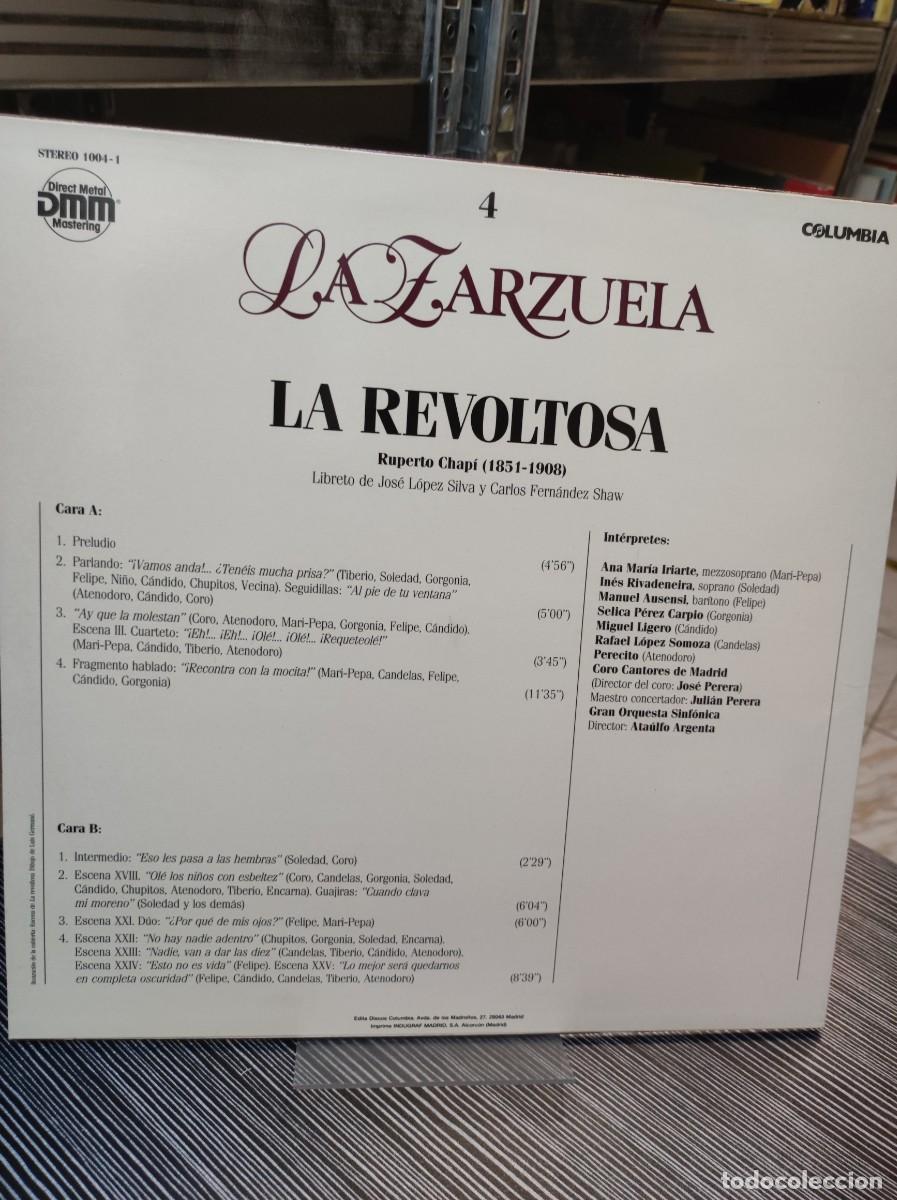 Discos de vinilo: LA ZARZUELA LA REVOLTOSA - Foto 2