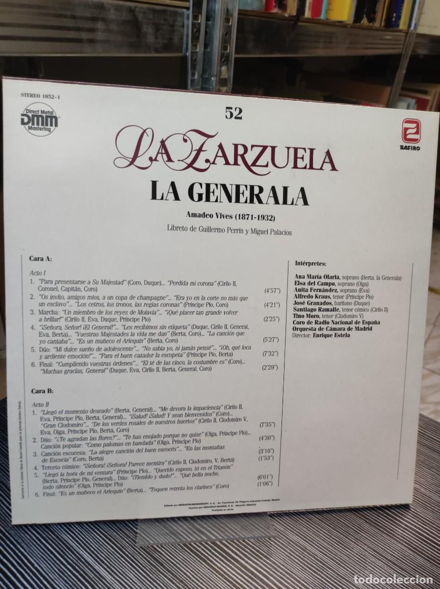 Discos de vinilo: LA ZARZUELA LA GENERALA - Foto 2