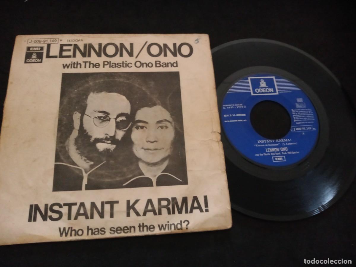 Discos de vinilo: JOHN LENNON - INSTANT KARMA - SINGLE. - Foto 1