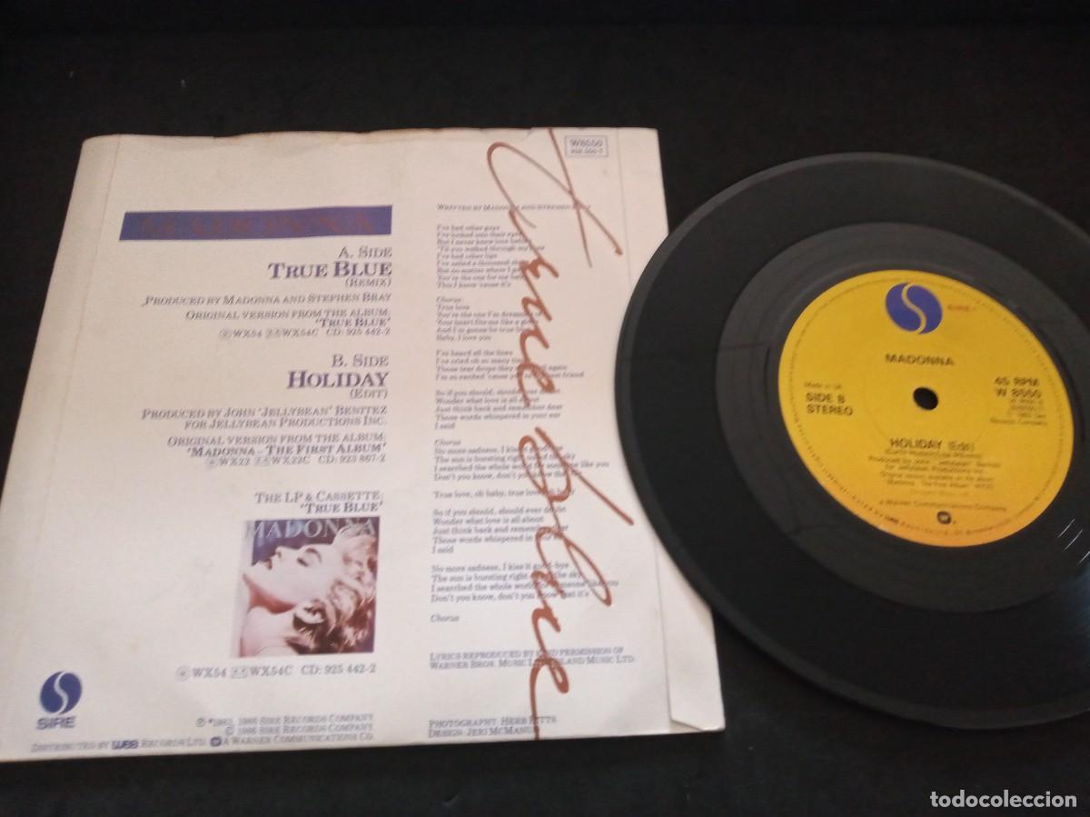 Discos de vinilo: MADONNA - TRUE BLUE - SINGLE. - Foto 2